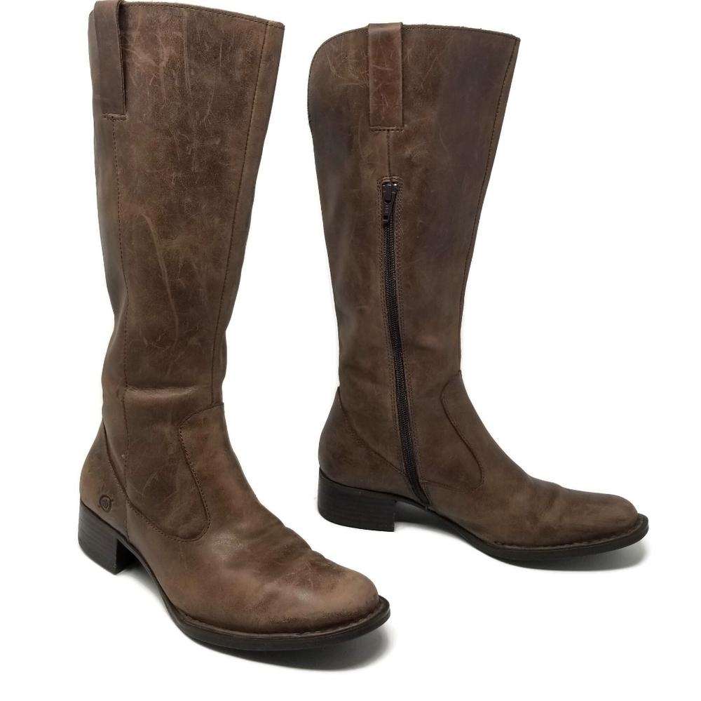Born Brown Heeled Boots